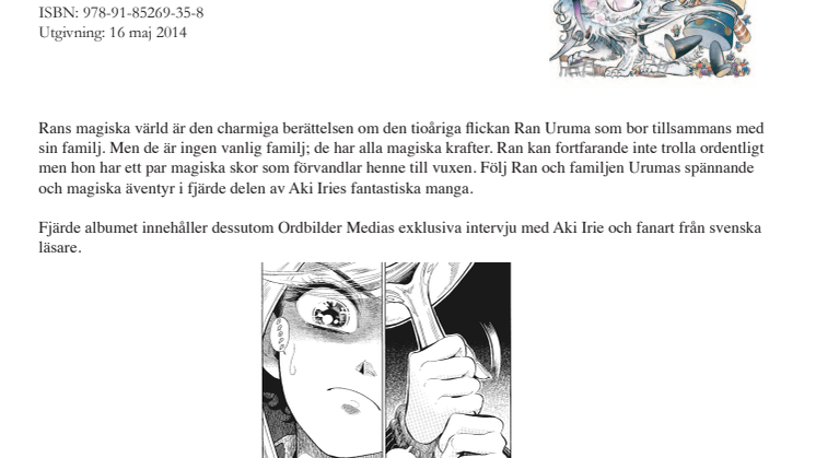 Rans magisk värld 4 - Aki Irie - utkommer 16 maj (manga)