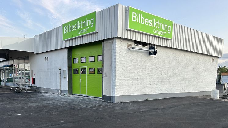 Carspects station i Oskarshamn Sörviksvägen