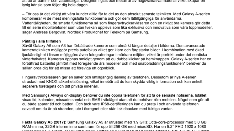 Samsungs nya Galaxy A-serie – mobiler som kombinerar teknik och design i toppklass 