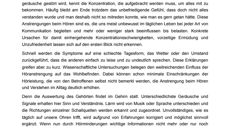Besser leben: so machen Hörsysteme dem Gehirn das Hören leichter