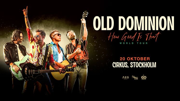 Countrygiganterna Old Dominion kommer till Sverige – spelar på Cirkus i Stockholm!