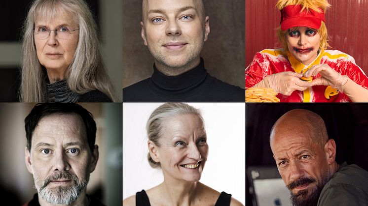Bilder: Ulla Wiggen (foto: Margareta Bloom Sandebäck), Robert Fux (foto: Peter Knutson), Karin Dreijer (foto: Ninja Hanna), Mats Jonsson (foto: Frida Sjögren), Efva Lilja (foto: Håkan Larsson), Tarik Saleh (foto: Kim Svensson).