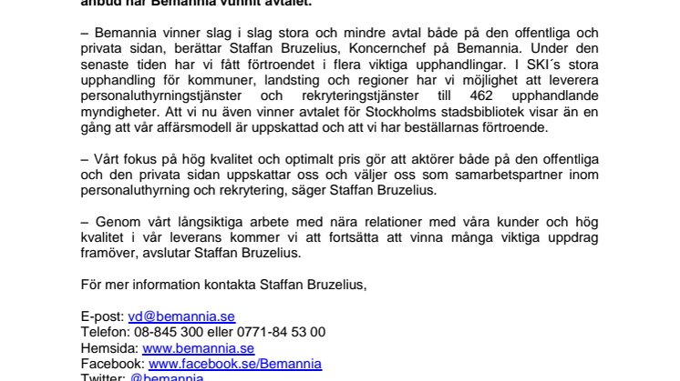 The Culture committe of Stockholms City has completed a procurement to cover the need of janitorial services at Stockholm City Library