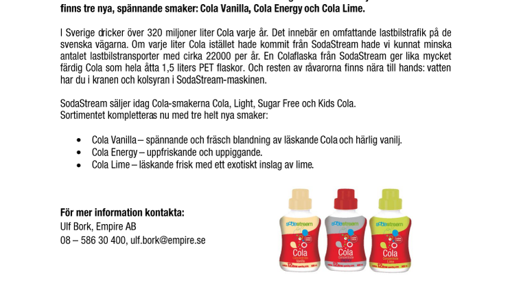 Mer Cola till folket – och färre lastbilar på vägarna