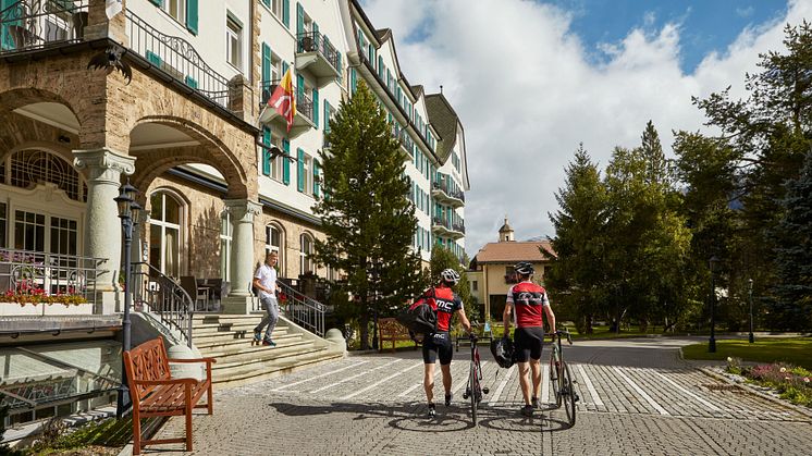 Roadbiker im Swiss Bike Hotel Cresta Palace in Celerina in der Region Graubünden 