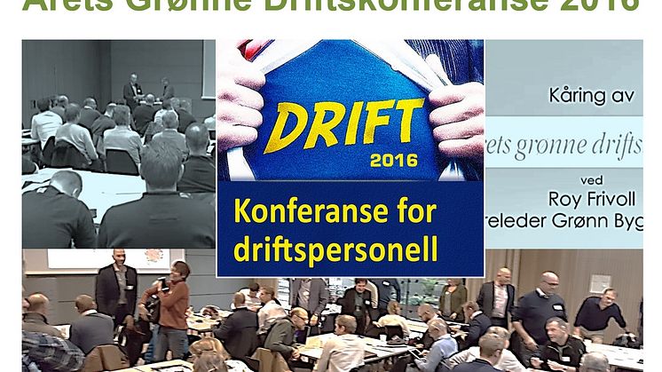 Årets grønne driftskonferanse 2016 ble avholdt 24. november - opptakene ligger klare på byggalliansen.no