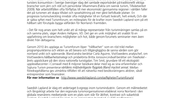 Unikt och hållbart när norra Sveriges turismbransch samlas i Skellefteå