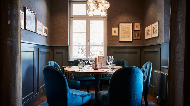 Dining table at Spedition Hotel, Thun, Switzerland - hotel design by Stylt