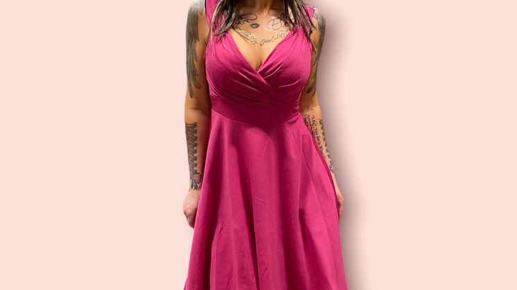 Glinder rosa marilyn klänning