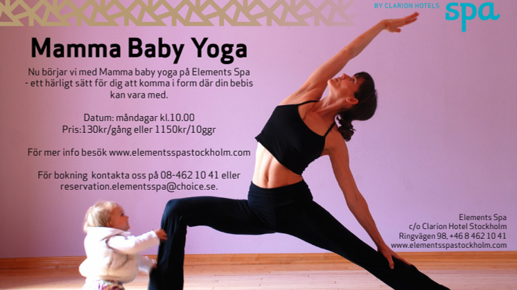Mamma baby yoga på Elements spa