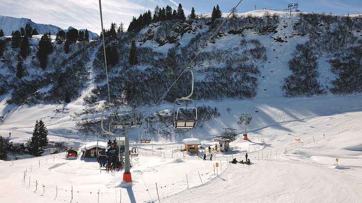 Sesselbahnen Maulerhubel und Allmiboden im Wintersportgebiet Mürren - Schilthorn