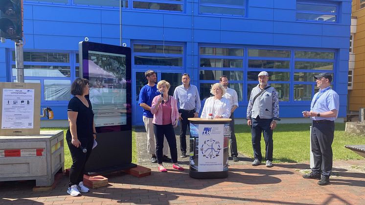Einweihung der Lichtsignalanlage auf dem Hochschulinformationstag der TH Wildau. (Bild: Mareike Rammelt / TH Wildau)