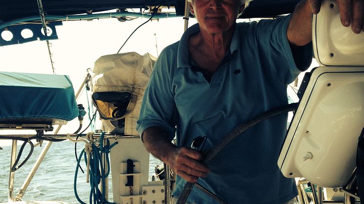 Barry Stedman on board his 50-foot Catalina sloop, 'Imagine'
