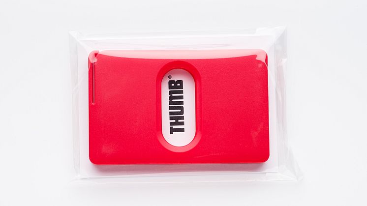 Thumb korthållare-frilagd,röd