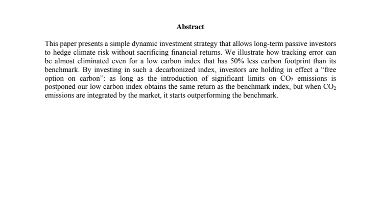 Hedging Climate Risk