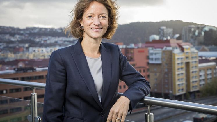 Konsernsjef Hege Yli Melhus Ask legger frem kvartalsresultat for Q4
