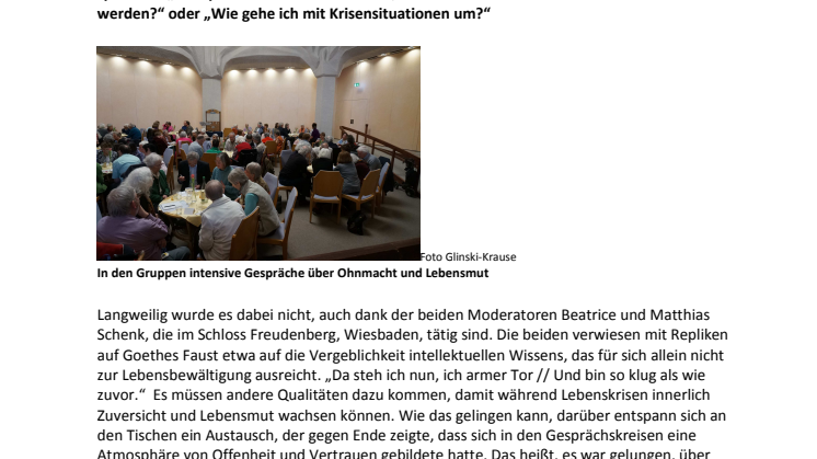 Zwischen Ohnmacht und Lebensmut