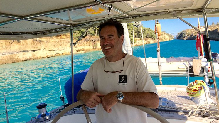 David Bowes at the helm of Destiny of Scarborough