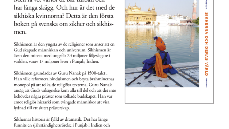 Sikherna och deras värld. Ny bok!