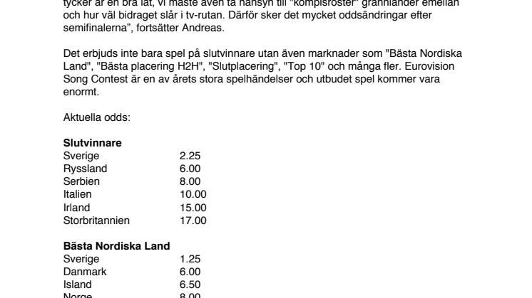 Loreen storfavorit i Baku!