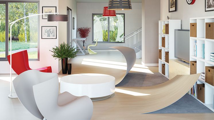 Modul-up irtoasennettava vinyylilattia