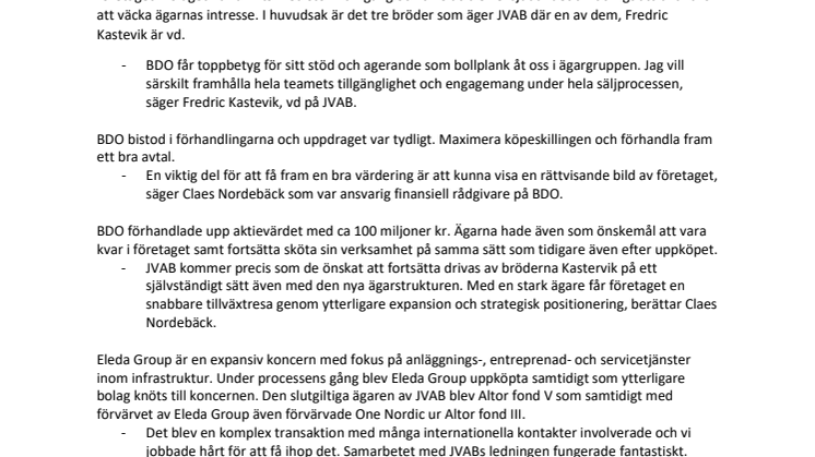 Storaffär för BDO trots instabilt affärsklimat