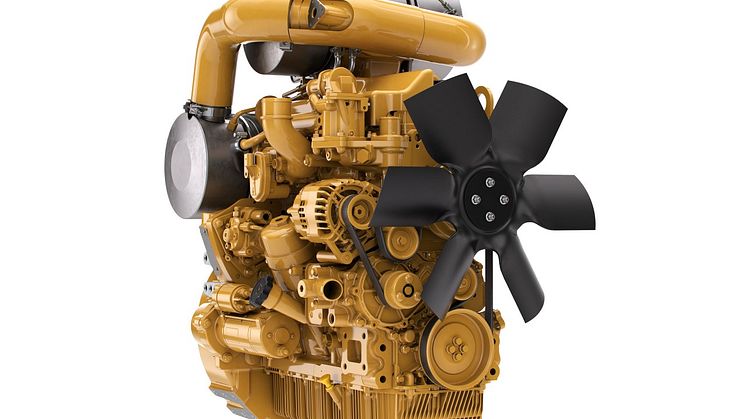 CAT C3.6 EU steg V med motormonterad avgasrening. Avgasreningen kan även monteras vid sidan av motorn, för flexibel anpassning i maskinen.