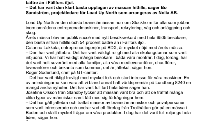 Besöksrekord på årets Load Up North i Boden