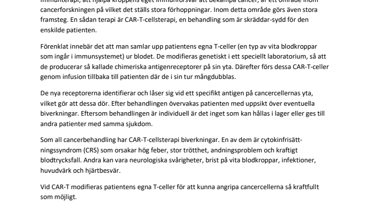 Faktablad CART-t