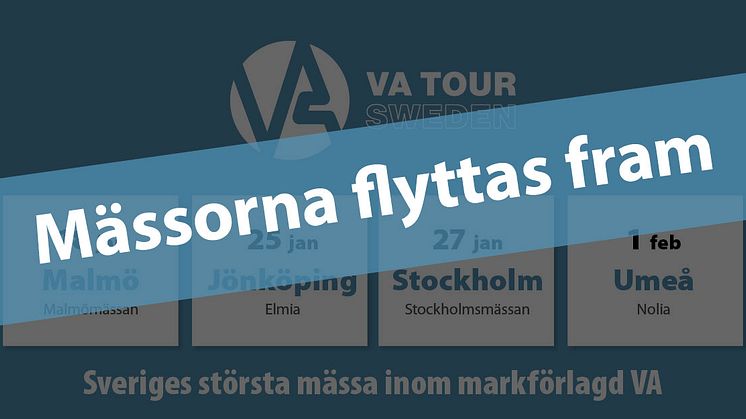 Sveriges största mässa inom markförlagt VA flyttas till våren 2022