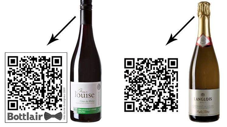 QR-koder visar franska vinare