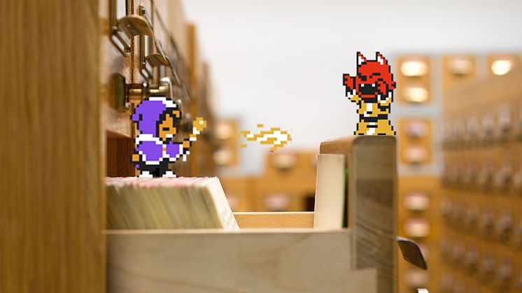 Figurerna från spelet Alwa's Awakening (Elden Pixels) har flyttat in i bibliotekets arkiv. Nu satsar KB på att samla in ännu fler digitala spel.