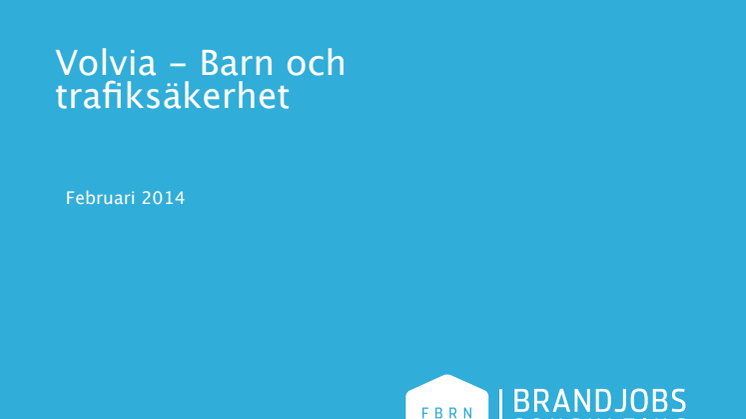 Undersökning Barn- och trafiksäkerhet 2014  