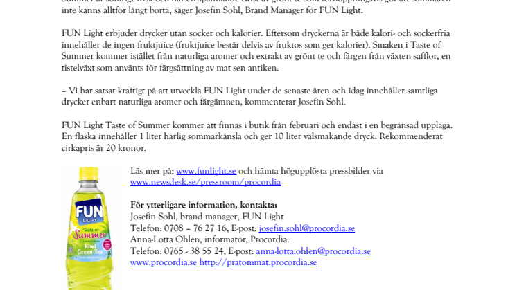 FUN Light – med ny smak av sommaren