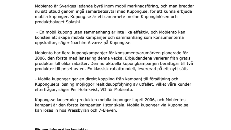 Mobila kuponger på frammarsch