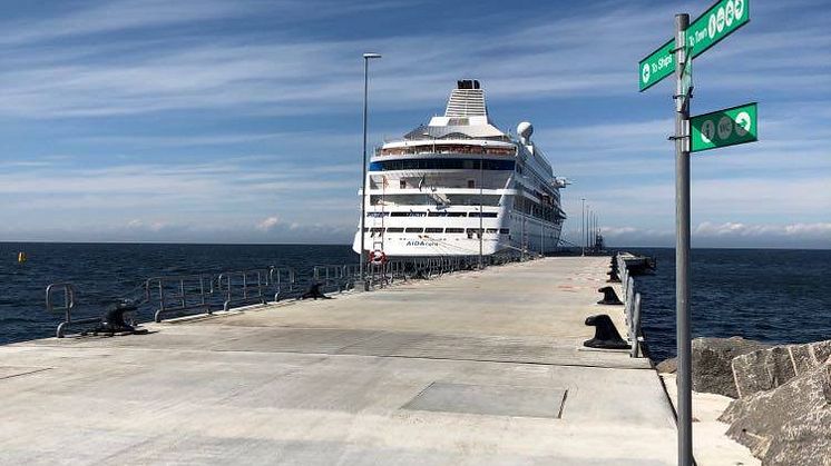 Cruise ships are to be temporarily moored in Visby