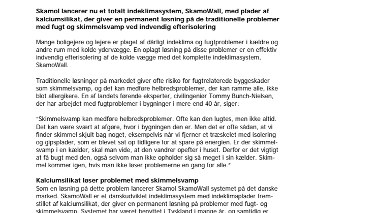 Slut med fugt og skimmelsvamp ved indvendig efterisolering