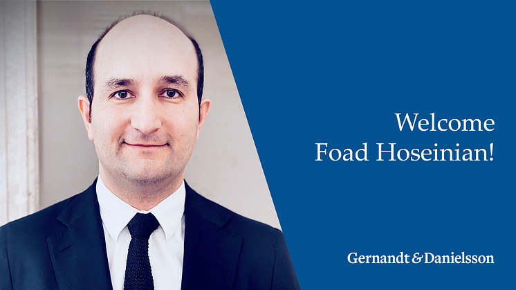 Foad Hoseinian ny ansvarig partner för EU- och konkurrensrätt på Gernandt & Danielsson