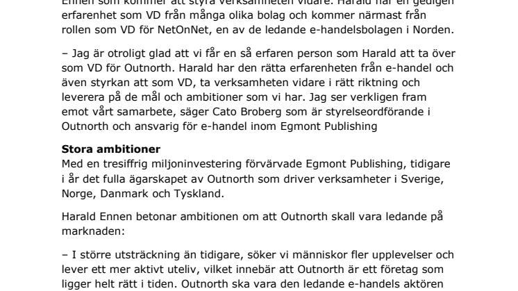 Ny VD i Outnorth