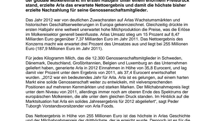 Solides Jahresergebnis bei schwieriger Marktsituation