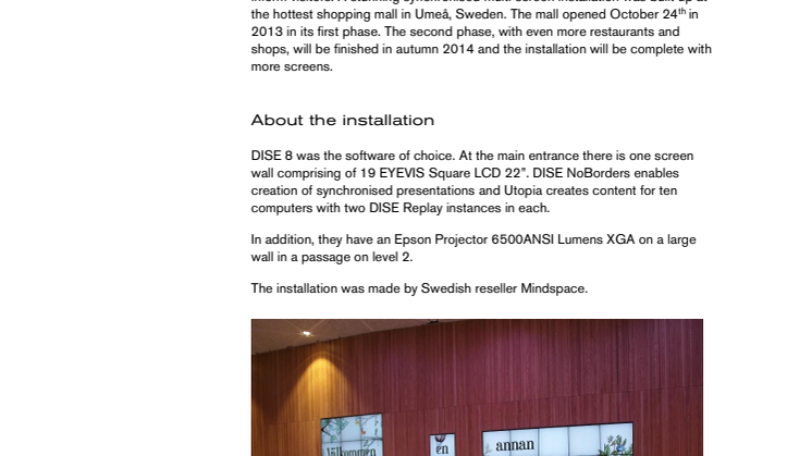 Mindspace Group utsedda av DISE till leverantör av årets Digital Signage lösning