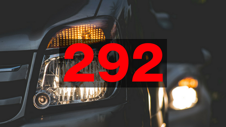 E6 mellan Vellinge och Helsingborg drabbades av 292 olyckor under 2017.