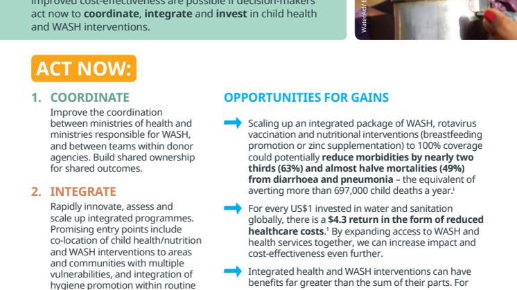 697 000 barns liv kan räddas varje år – visar ny forskning från WaterAid