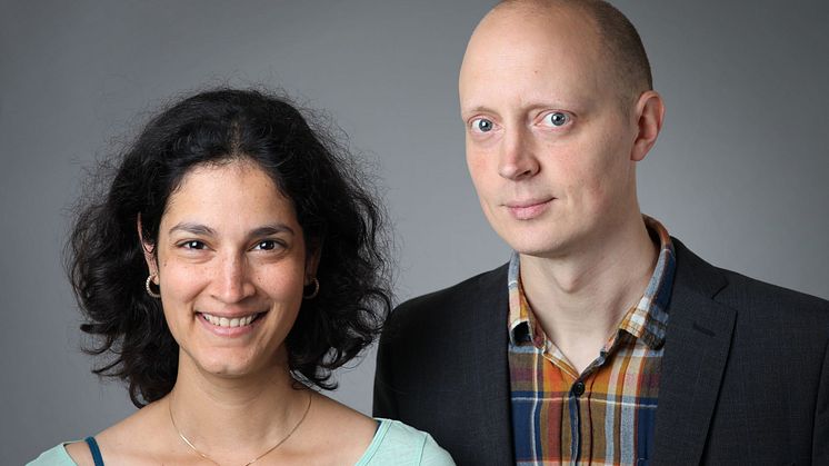 Manya Sundström och Lars-Daniel Öhman, skönhet i matematik. Foto: Mattias Pettersson