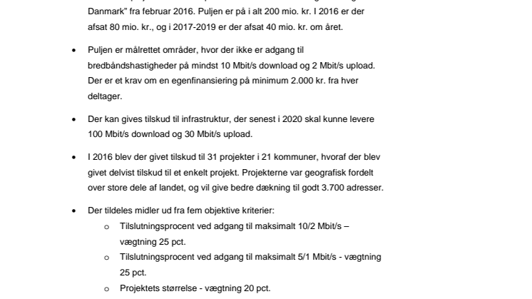Fakta om bredbåndspuljen