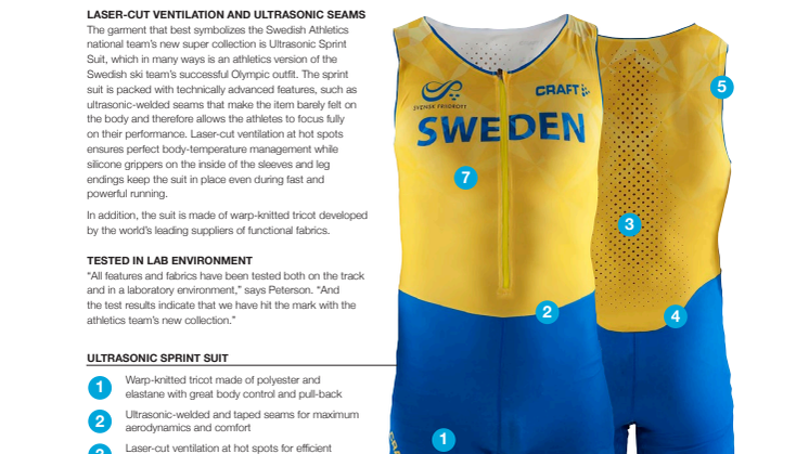 Craft infuses technical excellence into the Swedish Athletics' new super outfit