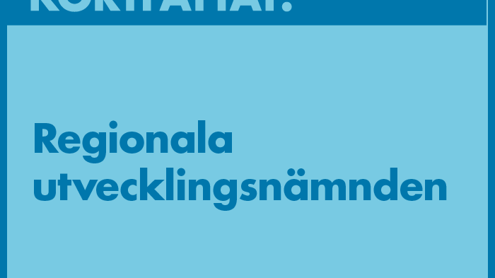 Kortfattat: Regionala utvecklingsnämnden 2021-01-21