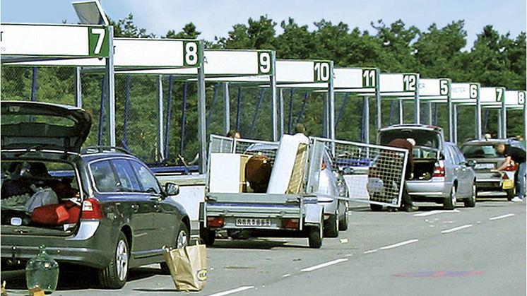 Undvik trängsel på våra återvinningscentraler