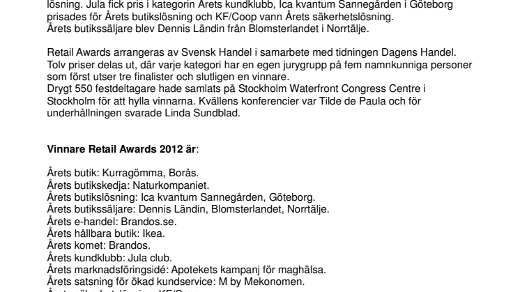 Handelns bästa prisades