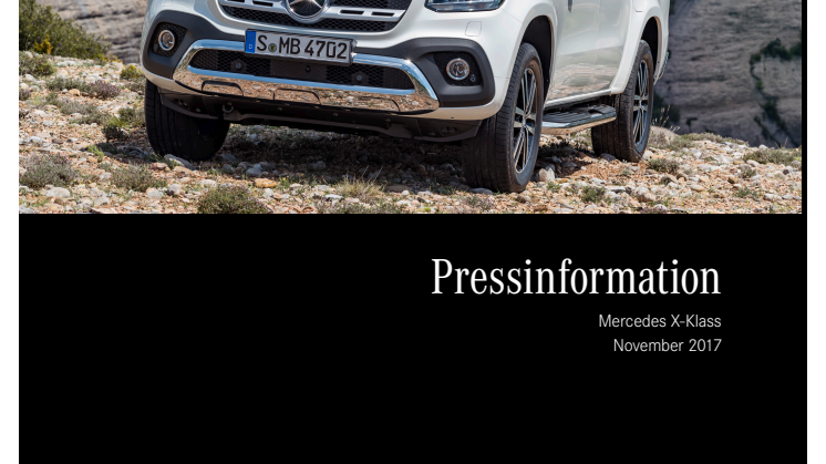 Presskit - Mercedes X-Klass i Sverige